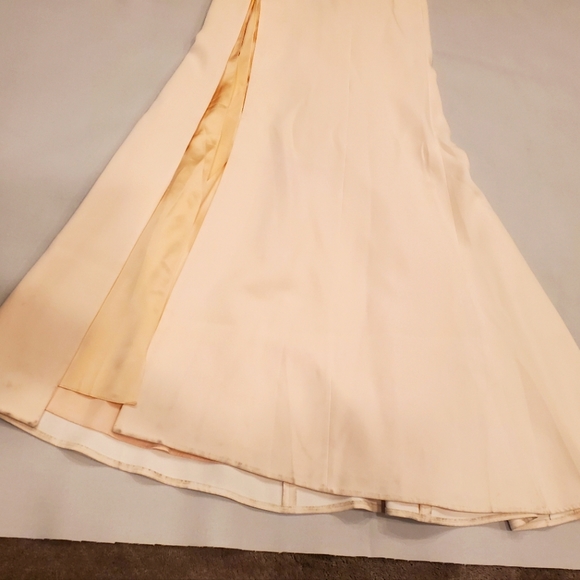 NWT$795 Cinq a Sept Jill Cowlneck Split Leg Gown Dress Maxi Formal in Pearl Sz 6 - Picture 12 of 16